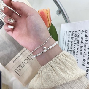 Yinruitai S925 Pulsera de plata de ley con perlas naturales, diseño de cuerda simple, joyería elegante para mujer, uso diario - Product Image 3