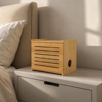 Holz-Router-Aufbewahrungsbox Deluxe Wandmontierbare Dekorative Modem-Abdeckung mit Kabelmanagementsystem