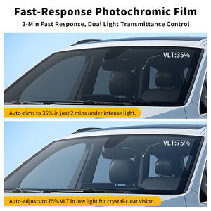 <span class=keywords><strong>Film</strong></span> de fenêtre photochromique dégradé pour voitures – Protection contre la chaleur et la confidentialité – Teinte automobile - Product Image 4