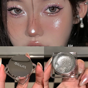 Fard à paupières gelée aux couleurs éclatantes, <span class=keywords><strong>paillettes</strong></span> scintillantes, brillantes, effet flash, <span class=keywords><strong>strass</strong></span>, <span class=keywords><strong>paillettes</strong></span> fines, poudre scintillante - Product Image 5