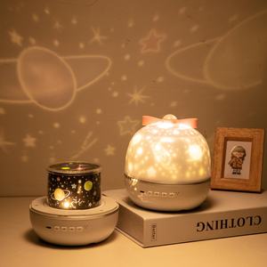 Proiettore di Stelle per Bambini, Luce <span class=keywords><strong>Notturna</strong></span> LED dal Design Moderno, 6 Colori, 6 Film, 8 Musica, Mini Lampada per Dormire, Decorazione per Camera da Letto - Product Image 3