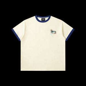 Oversize Hombre camiseta personalizada Dtg Crop Top camisa Ringer algodón camiseta - Product Image 1