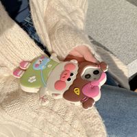 Coques de téléphone portable en silicone véritable antichoc avec motif de cochon mignon pour filles, compatibles avec les modèles 15/14/13/12/11 Pro Max