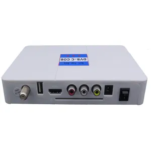 กล่องรับสัญญาณทีวีถอดรหัสได้รับ H.265 1080P H.264 DVB-C HD เต็มรูปแบบกล่องรับสัญญาณทีวี DVB C กล่องรับสัญญาณทีวี