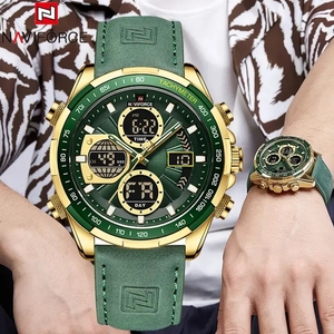 นาฬิกา <span class=keywords><strong>NAVIFORCE</strong></span> 9197 รุ่นใหม่สำหรับผู้ชาย สายหนัง นาฬิกาทหาร นาฬิกากีฬา กันน้ำ นาฬิกาควอตซ์ นาฬิกาข้อมือโครโนกราฟ นาฬิกาผู้ชาย - Product Image 6