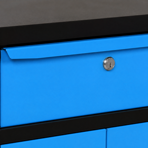 Carrello Portautensili Industriale in Acciaio Resistente con 1 Cassetto e Doppie Porte, Armadio Mobile <span class=keywords><strong>per</strong></span> Garage su Ruote - Product Image 3