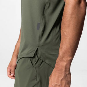 Benutzer definiertes neues Design Ihre eigene Trainings kleidung Polyester Spandex <span class=keywords><strong>Muscle</strong></span> Gym Active Wear <span class=keywords><strong>Muscle</strong></span> Fit T-Shirt Männer Fitness Dry Fit T-Shirt - Product Image 3