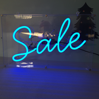 Fournitures de mariage, enseigne au néon personnalisée en acrylique, support d'enseigne au néon LED, boîte lumineuse