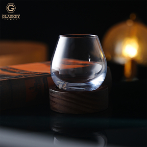 Vaso de whisky de baile de 350Ml, copa de vino de gravedad sin tallo, Base redonda, vaso de cristal para whisky y Base de madera - Product Image 5