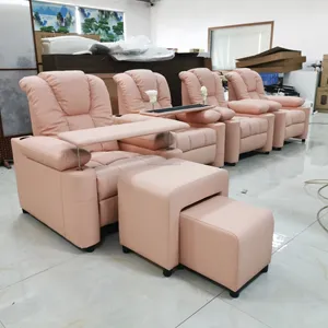 Venda fabricantes personalizável cadeira de pedicure massagem cama de cílios rosa