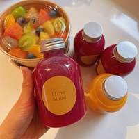 Lege ronde 400ml fles voor koudgeperste kokosolie, PET plastic sapfles, SRAW vegan frisdrankverpakking, recyclebaar, schroefdop