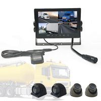 7 pouces IPS LCD Split moniteur TFT pare-brise bureau carte SD télécommande 4G WIFI GPS caméra de recul Carplay camion aide à l'inversion