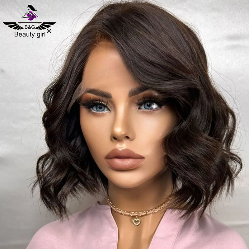 Fast Shipping Virgin Raw Lace Wigs Cuticle Aligned Double Drawn For Women Short Wigs Human Hair Lace Front Without Glue