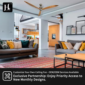 Ventilador de Techo Moderno Nórdico de Madera Natural con Motor DC Inverter, 3 Aspas, 52 Pulgadas, con Control Remoto - Product Image 6