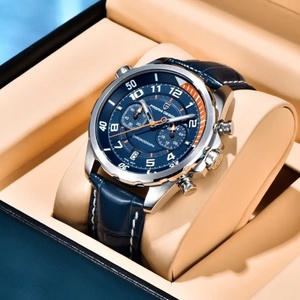 PAGANI DESIGN New Quartz Number Luminous Dial Man Watch <b>Automatic</b> Date PU Leather Strap <b>Chronograph</b> Japan Movt Waterproof Watch - Product Image 4