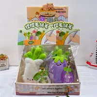Mignon stylo de largeur d'écriture à base d'eau en plastique de 0.5mm stylo gel en peluche créatif aubergine oignon vert presser