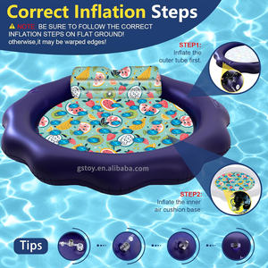 Bräunung schwimmende Matte Erwachsenen größe Schwimmbad PVC Wasser matratze Bett Aufblasbare Pool schwimmt mit Kissen Kühl löcher Liege - Product Image 4