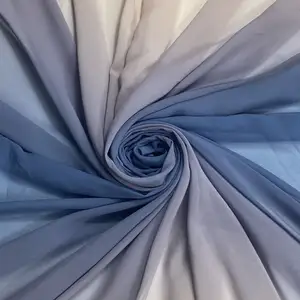Tissu d'impression en mousseline de polyester 2022, tissu perlé numérique en mousseline de soie, tissu d'impression dégradé pour robe de ballet