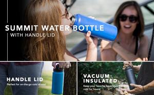 शिखर सम्मेलन पानी की बोतल तांबा कस्टम पानी सुराही चौड़े मुंह वैक्यूम अछूता 18/8 धातु स्टेनलेस स्टील 40oz 64oz 84oz जिम 1000pcs - Product Image 3