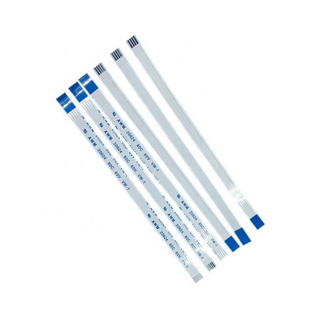Awm 20624 80c 60v Flex Ribbon FFC Cable Manufacturer 4p 8p 11p 2 to 40P OEM ODM Accept for Camera Wire Harness Bule, White JFS