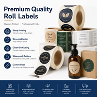 Autocollants en vinyle personnalisés imperméables en rouleau, étiquettes adhésives imprimées avec logo pour l'emballage alimentaire, l'artisanat, les cadres photo et les bougies