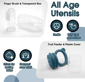 Vaisselle en silicone de qualité alimentaire sans BPA, assiette à ventouse pour bébé, bol à collation pour enfants, bavoirs mignons, ensemble de repas pour bébé avec cuillère - Product Image 4