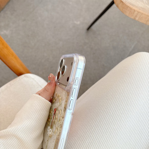 <span class=keywords><strong>Coque</strong></span> de téléphone <span class=keywords><strong>transparente</strong></span> en époxy style coréen avec nœud floral pour <span class=keywords><strong>iPhone</strong></span> 17 Pro Max, design personnalisé, antichoc, compatible avec 16, 15 Plus, 14 - Product Image 5