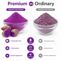 Poudre d'Ube de marque privée des Philippines, Poudre d'igname violette prête à être expédiée, Fournisseur d'ingrédients OEM ODM, Approvisionnement en gros direct usine