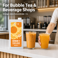 Concentré de jus d'orange 1L, base de jus de fruits concentré à 75% de jus, pour les magasins de bubble tea, les cafés, les boissons