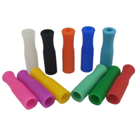 Embouts de paille en silicone de 8 mm, couvre-paille en silicone coloré, adapté aux pailles en acier inoxydable de 8 mm de large