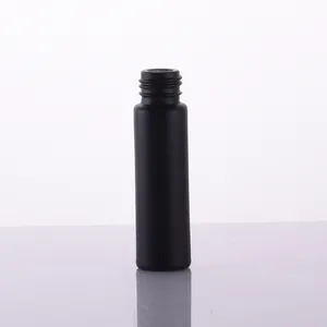 10Ml Lege Roll Op Fles Matte Roller Buis Cosmetica Pakket, Zwart Glas Roller Fles Met Metalen Bal