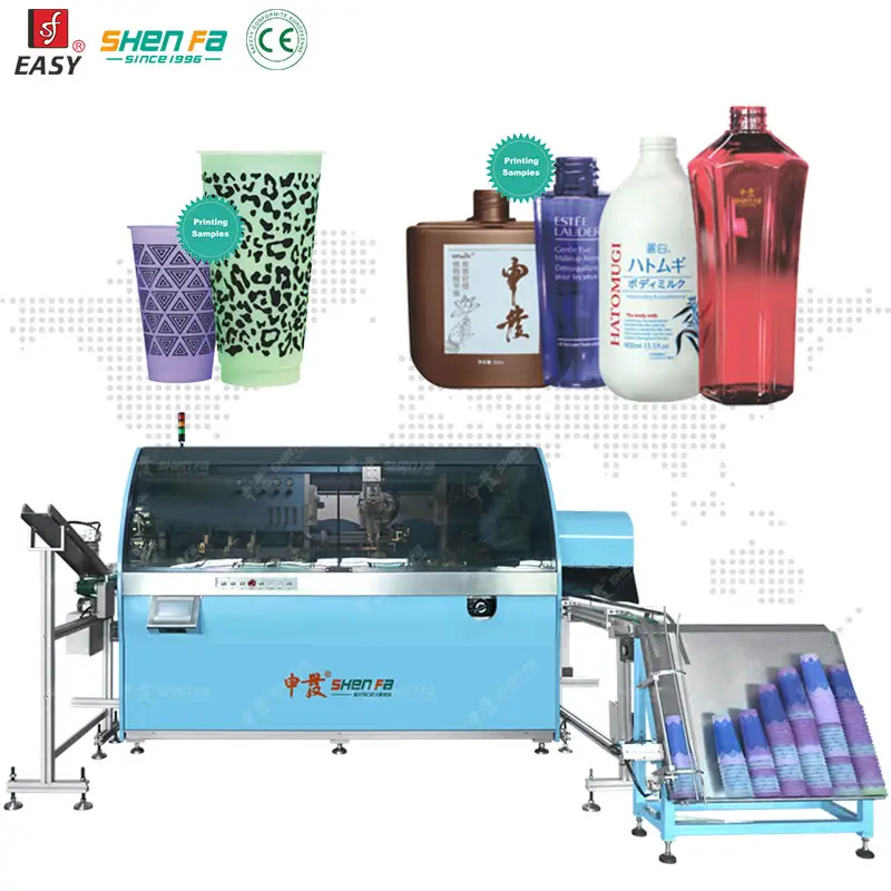 Automatic Plastic Cup Silk Screen Printing Machine Screen Printers for Glass Metal Bottles Cosmetic Jars