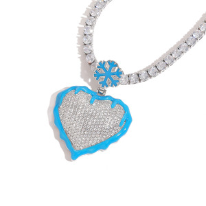 Nuovissimo Ciondolo a Cuore Tridimensionale con Zirconia, Stile Hip-Hop dal Design Creativo - Product Image 5