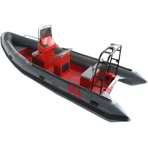 Waterraften Sport 22 Ft 12 Capaciteit Glasvezel Stijve Opblaasbare Boot Met Buitenboordmotor