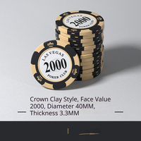 Jetons de poker vierges personnalisables en composite d'argile non marqués pour le bricolage, jetons personnalisés pour jeu de poker, utilisez des jetons de poker vierges personnalisés
