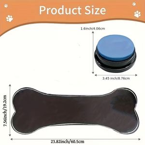 Lot de 8 boutons parlants pour chiens, design dessin animé, jouet d'entraînement en plastique pour chiens, tapis de jeu interactif pour animaux de compagnie avec clés colorées - Product Image 6