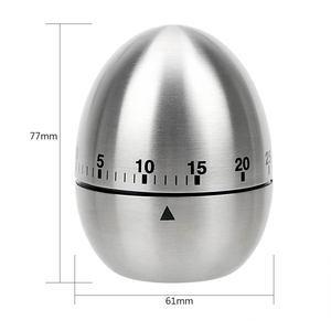 Temporizador de acero inoxidable para cocina, cronómetro mecánico de 60 minutos con alarma y temporizador - Product Image 1