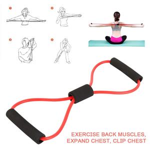 Poulie en forme de 8 pour le fitness à domicile, bande élastique de yoga, <span class=keywords><strong>exercice</strong></span> d'étirement des épaules, <span class=keywords><strong>du</strong></span> <span class=keywords><strong>dos</strong></span> et <span class=keywords><strong>du</strong></span> cou, pour des épaules décontractées et une posture améliorée - Product Image 1