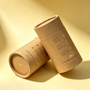 Boîte cylindrique en papier écologique, alimentaire, multi-tailles, pour biscuits, chocolat, noix, snacks, thé, avec logo personnalisé. - Product Image 6