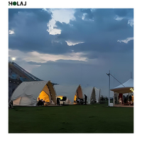 Tente de glamping de luxe en forme de voilier, en tissu PVC imperméable, pour hôtel, resort, lodge, camping, site touristique, B&B, taille personnalisable disponible