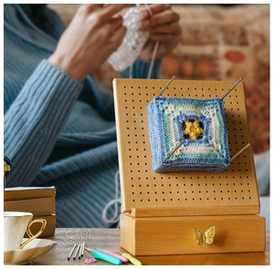 Upgrade Large Blocking <strong>Boards</strong> for Crochet Projects <strong>Wooden</strong> Foldable Crochet Blocking <strong>Board</strong> with <strong>Pegs</strong> - Product Image 4