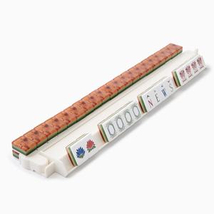 Versión Estadounidense, Fichas Cuadradas de Mahjong Americano Color Rojo Rosa, Madera con Vetas, Cartas de Ajedrez de Cristal de Alta Calidad - Product Image 2