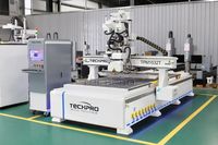 Routeur CNC à 3 axes TechPro avec lame de scie, machine de découpe du bois ATC 1325 1530 avec changeur d'outils automatique