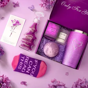 New Purple color Presentes de Aniversário para seu Melhor Amigo Namorada Esposa Luxury thanksgiving Christmas Gift set para mulheres Meninas