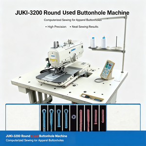 Máquina <span class=keywords><strong>de</strong></span> coser industrial Juki 3200 usada, controlada por computadora, <span class=keywords><strong>de</strong></span> una sola aguja, con cortahilos y ojales para botones - Product Image 3