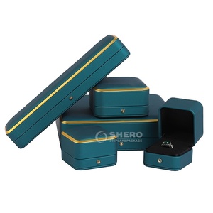 New Luxury Pu <b>Leather</b> <b>Jewelry</b> Box for Earrings & Rings - Premium Customized Gift Box with Logo <b>Jewelry</b> Packaging Box - Product Image 2