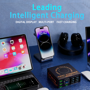 Fábrica de China <span class=keywords><strong>6</strong></span> puertos USB Pantalla digital inteligente Carga rápida para <span class=keywords><strong>IPhone</strong></span> Samsung Huawei y otros teléfonos - Product Image 4