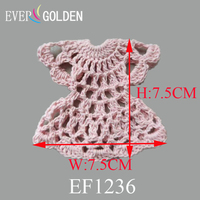 Mini-robes de baptême au crochet, colorées, élégantes et vintage, 100% coton, faites à la main, cadeau pour la décoration de bébé