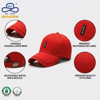 Casquette de baseball en coton premium avec visière double couche unique, structurée, 5 panneaux, pour hommes et femmes, idéale pour le sport, les activités de plein air et le quotidien.