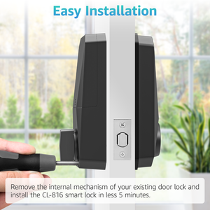 Good Quality Tuya App Smart Digital <strong>Fingerprint</strong> Door Lock Waterproof Aluminum <strong>Keypad</strong> <strong>with</strong> Home Glass Door Password Access - Product Image 5
